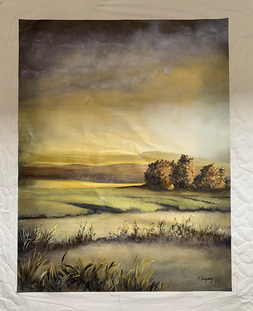 Evening Glow - Original Painting on Unstretched Canvas - Unique Evening Glow - Original Painting on Unstretched Canvas - Unique