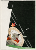 Parasol print on a Japanese robe from Bijutsu Sekai