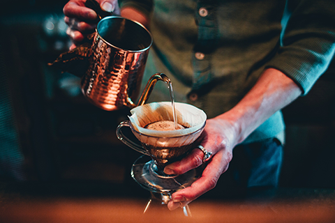 Barista with Pour Over Coffee