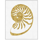 Sea Life - Gold on White III