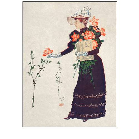 Woman Picking Up Flowers