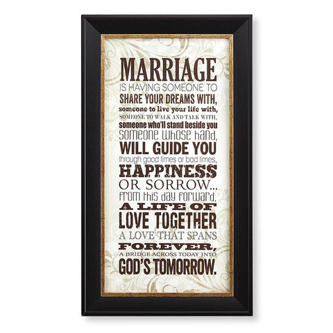Marriage: Framed with Glass