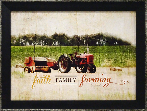 Faith Family Farming - Tractor: Framed with Glass