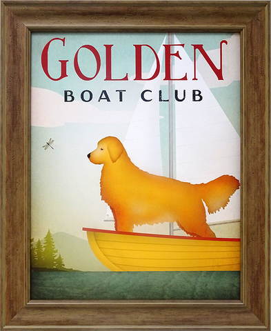 Golden Sail: Framed with Glass