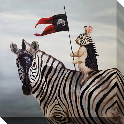 Striped Warrior: Gallery Wrapped Canvas