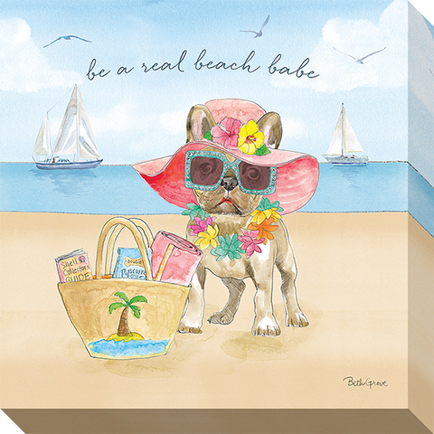 Be A Real Beach Babe: Gallery Wrapped Canvas (2 Sizes)