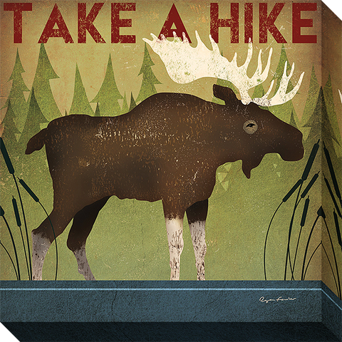 Take a Hike Moose: Gallery Wrapped Canvas (3 Sizes)