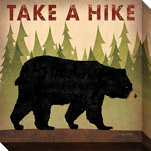 Take a Hike Black Bear: Gallery Wrapped Canvas (3 Sizes)