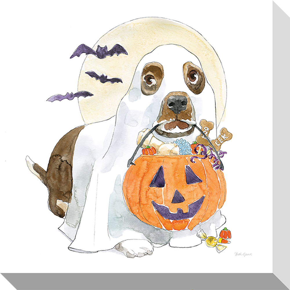 Cute Dog Halloween & Pumpkin Clipart PNG