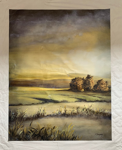 Evening Glow - Original Painting on Unstretched Canvas
