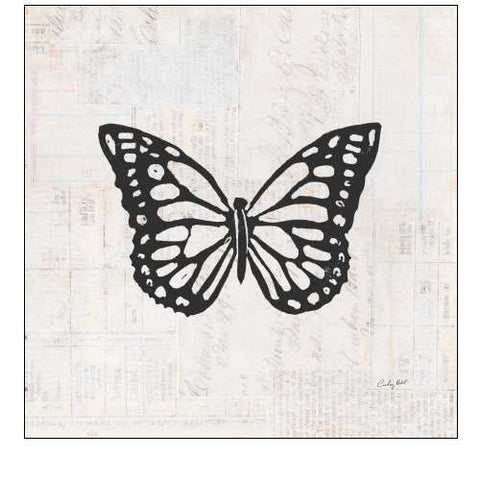 Butterfly Stamp BW