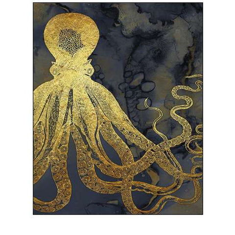 Octopus Ink Gold And Blue I