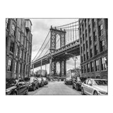 Manhattan Bridge from a Street- New York