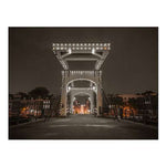 Drawbridge over canal-Amsterdam