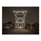 Drawbridge over canal-Amsterdam