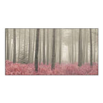 Misty Forest with Tall Trees and Foliage