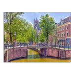 Canal through Amsterdam City