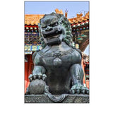 Asia-China-Beijing-Statue at Temple at the Summer Palace of Empress Cixi