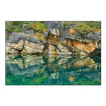 Canada-Alberta-Jasper National Park Reflection of Rocks in Horseshoe Lake