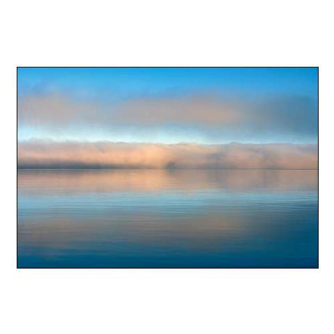 Canada-Ontario-Rossport Fog on Lake Superior at Sunrise