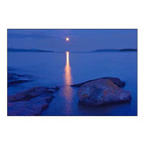 Canada-Ontario-Rossport Moon over Lake Superior