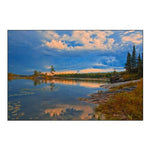 Canada-Ontario-Kenora District Forest Autumn Colors Reflect on Middle Lake at Sunrise