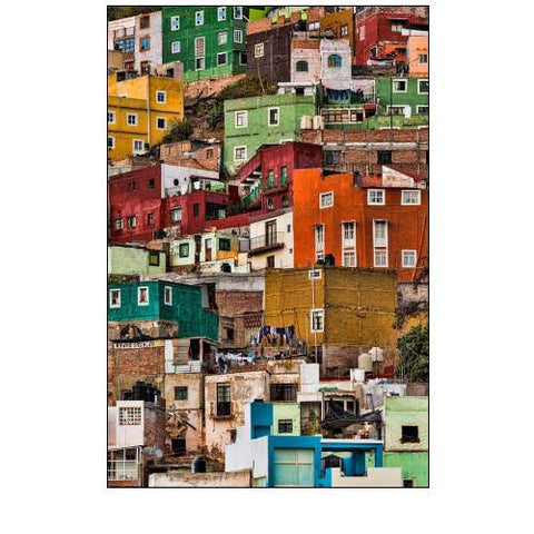 Mexico, Guanajuato: Detail of homes on hillside