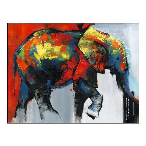 Abstract and Colorful Elephant in Motion