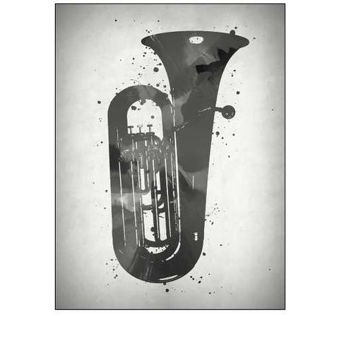 Black and White Tuba