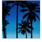 Palms Black on Blue II