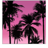 Palms Black on Pink II