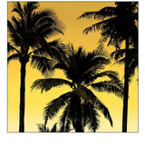 Palms Black on Yellow II