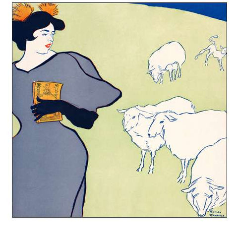 Woman and sheep