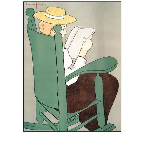 Woman Reading in a Rocking Chair