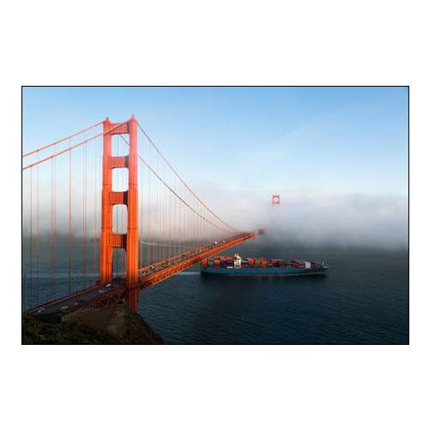 Fog Rolls Across the Golden Gate Bridge in San Francisco