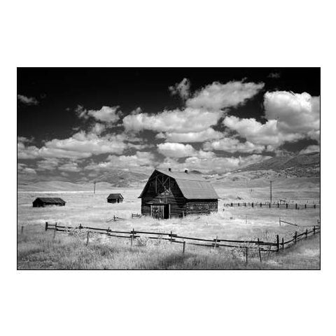 Infrared View of Barn in Rural Montana-USA