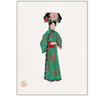 Lady in modern Manchu costume