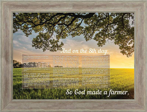 So God Made a Farmer (Contemporary): Framed with Glass