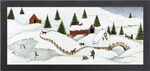 Christmas Valley Bridge: Framed and Texturized Art Print