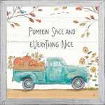 Fall Market - Pumpkin Spice: Framed and Texturized Art Print