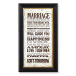 Marriage: Framed with Glass