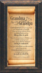 Grandma And Grandpa: Framed with Glass