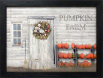 Pumpkin Farm: Framed and Texturized Art Print