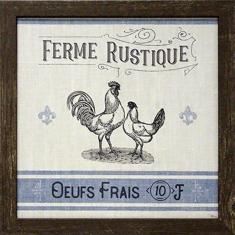 French Farmhouse II: Framed and Texturized Art Print