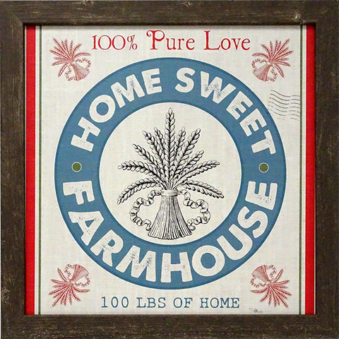 Home Sweet Farmhouse: Framed and Texturized Art Print