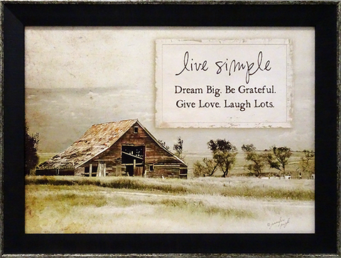 Live Simple: Framed with Glass