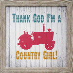Country Girl: Framed and Texturized Art Print
