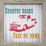 Country Roads: Framed and Texturized Art Print