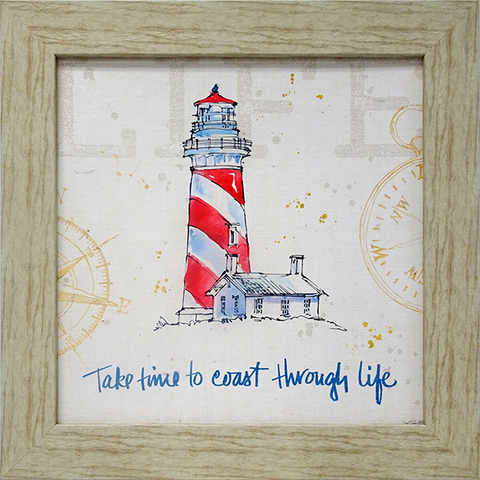 Take Time To Coast: Framed and Texturized Art Print
