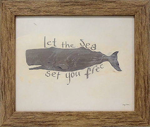 Let The Sea Set You Free: Framed and Texturized Art Print